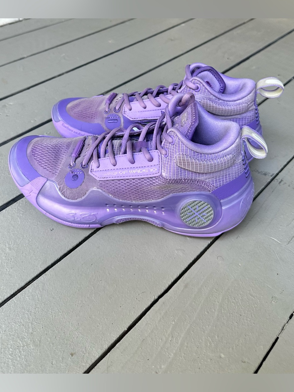 Li-Ning Way of Wade 10 Mid Lavender Purple Sneaker ( ABAS115-5 )~Men 7 Wom8.5